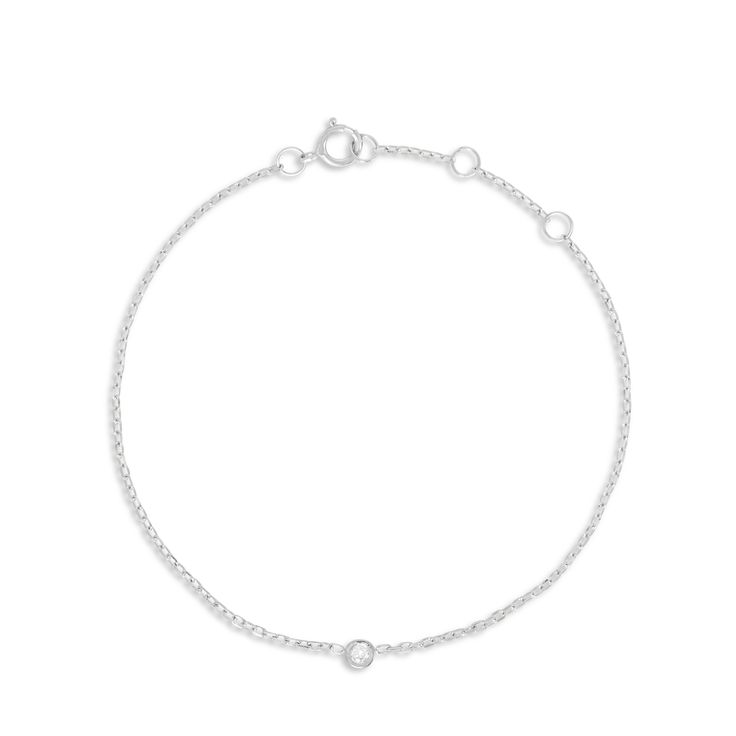 Tiny Round Diamond Bracelet Round Diamond Bracelet, 10k Gold Chain, Basic Essentials, Gold Piece, Holy Grail, Conflict Free Diamonds, 10k Gold, The Details, White Diamond