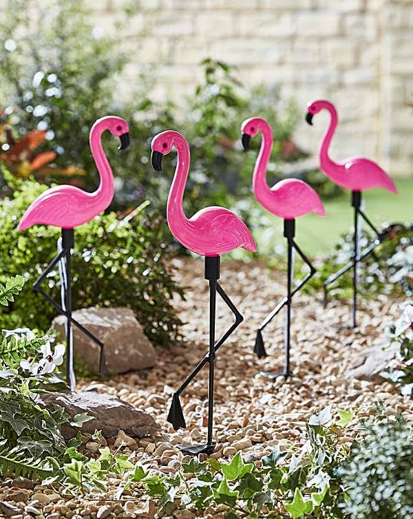 Set 4 Flamingo Solar Stake Lights Plastic Flamingo, Flamingo Lights, Tattoo Plant, Flamingo Garden, Flamingo Decor, Flamingo Art, Outdoor Lighting Landscape, Solar Garden, Padang