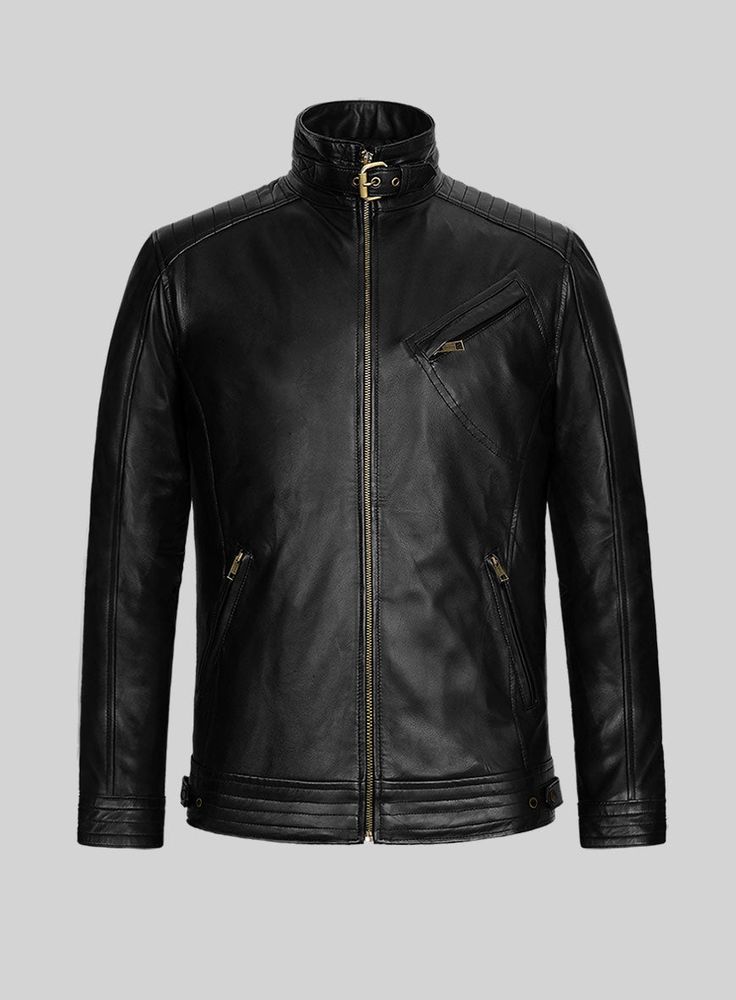 Our replica leather jacket is the ultimate choice for those seeking both style and function, whether heading out for a night on the town or embarking on a day of adventure.    Inspired by the iconic jacket worn by Jeremy Renner's character, Aaron Cross, in the action-packed film Bourne Legacy, this leather jacket is guaranteed to elevate your fashion sense and complete any outfit with confidence.    Made Using Pure Napa Sheep Skin Soft Leather.  
 
 Look Includes     Black  Leather   Antique Br Classic Leather Jacket With Zipper For Outdoor, Classic Leather Jacket With Zipper Closure For Outdoor, Winter Leather Jacket With Pockets For Biker Events, Leather Jacket For Urban Adventures, Leather Long Sleeve Jacket For Urban Adventures, Classic Winter Outerwear For Urban Adventures, Long Sleeve Leather Jacket For Urban Adventures, Winter Classic Biker Jacket With Stand Collar, Classic Winter Biker Jacket With Stand Collar