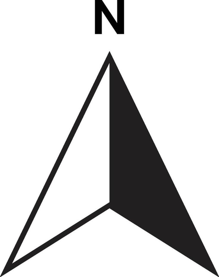 a triangle with the letter n above it