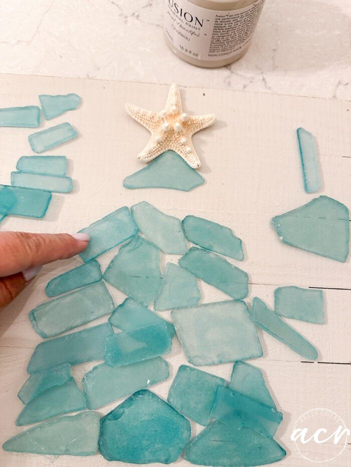 DIY Sea Glass Christmas trees, learn how to make them 3 different ways! artsychicksrule.com How To Make Sea Glass Tree, How To Make Resin Sea Glass Windows, Seaglass Tree Diy, Beach Glass Christmas Tree Diy, How To Make Sea Glass Christmas Trees, Seaglass Christmas Trees, Costal Christmas Trees, Diy Seaglass Christmas Trees, How To Make A Sea Glass Christmas Tree