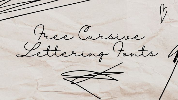 Free Cursive Lettering Fonts for Commercial Use