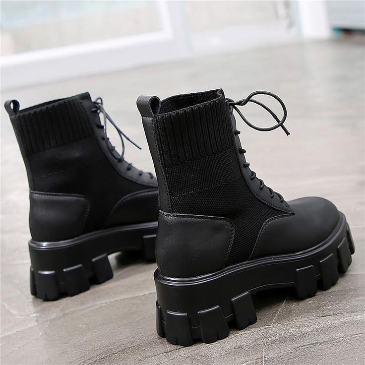 Boot Type: Motorcycle bootsLining Material: Cotton FabricShaft Material: Cotton FabricToe Shape: Round ToeSeason: Spring/AutumnHeel Height: Flat (≤1cm)With Platforms: YesClosure Type: Lace-UpFit: Fits true to size, take your normal size Winter High Ankle Platform Lace-up Boots, Winter Platform High Ankle Mid-calf Boots, Black Knee-high Martin Boots For Winter, Winter High Ankle Platform Mid-calf Boots, Winter Platform Mid-calf High Ankle Boots, Platform Mid-calf Boots With High Ankle For Winter, Black Mid-calf Platform Boots For Winter, Winter High Ankle Platform Martin Boots, Casual Mid-calf Platform Boots For Winter