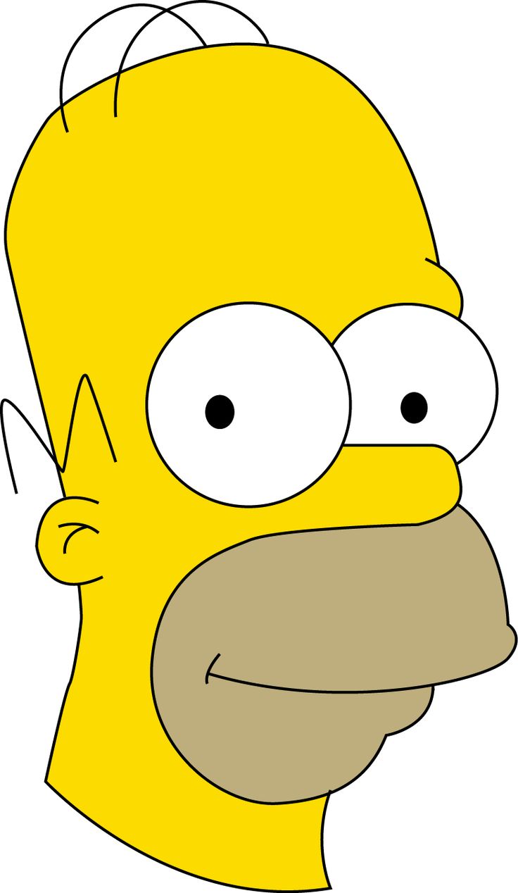 the simpsons face with big eyes