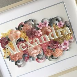 an art print with flowers and the word verandra written in cursive letters