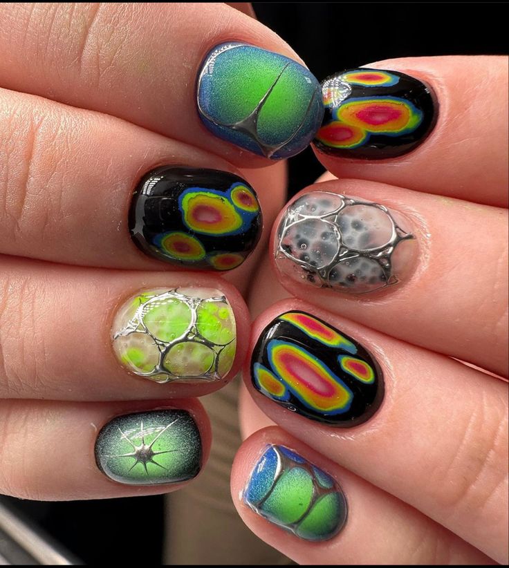 Mens Nails, Hippie Nails, Punk Nails, Hard Nails, Grunge Nails, Short Nails Art, Dream Nails, Fire Nails, Funky Nails