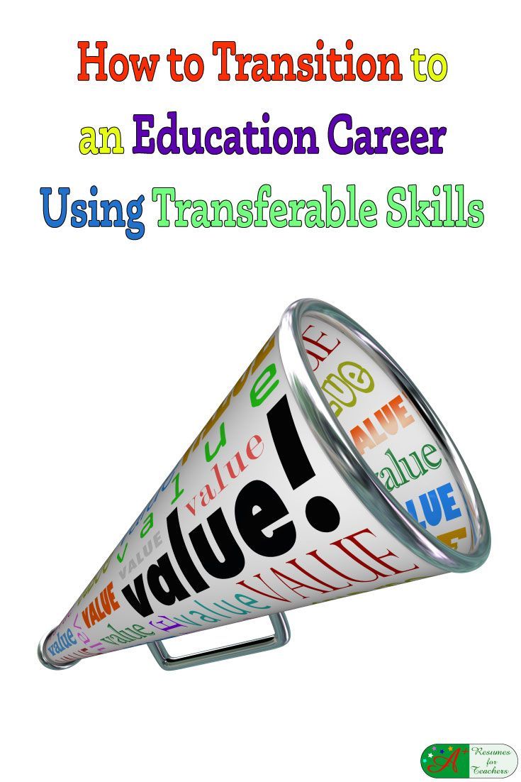 an image of a speaker with the words how to transition to an education career using transferable skills