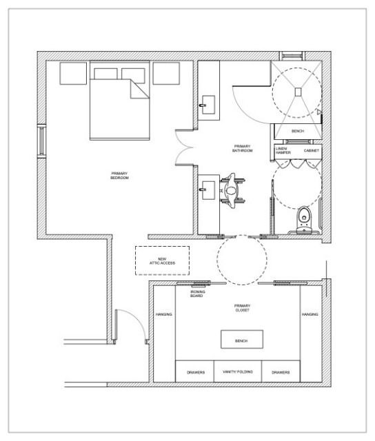 the floor plan for an apartment with two bathrooms and one living room, including a kitchenette