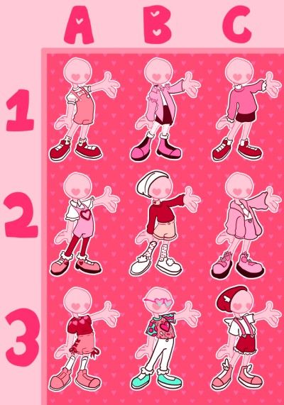 a pink poster with various cartoon characters on it's sides and numbers in the middle