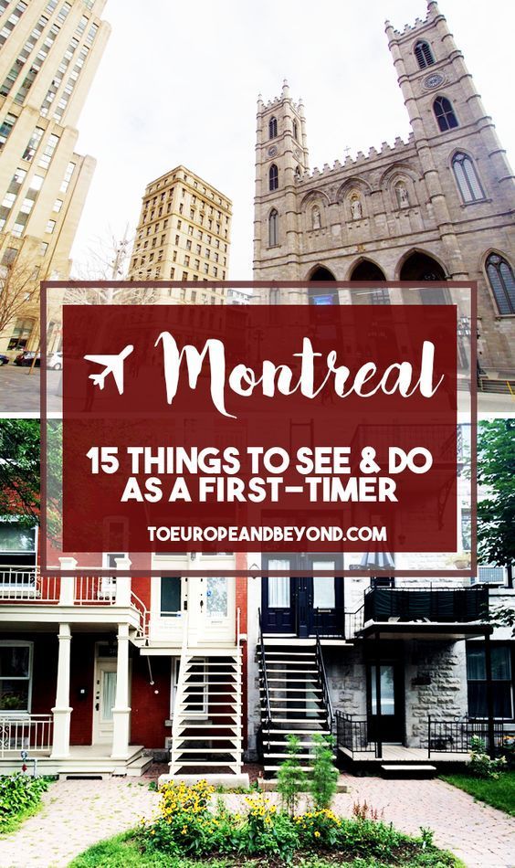 a sign that says montereal 15 things to see and do as a first - timer