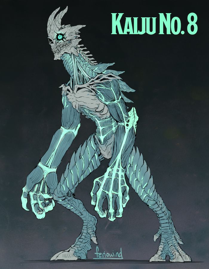 an image of a creature that is standing in the dark with green eyes and claws