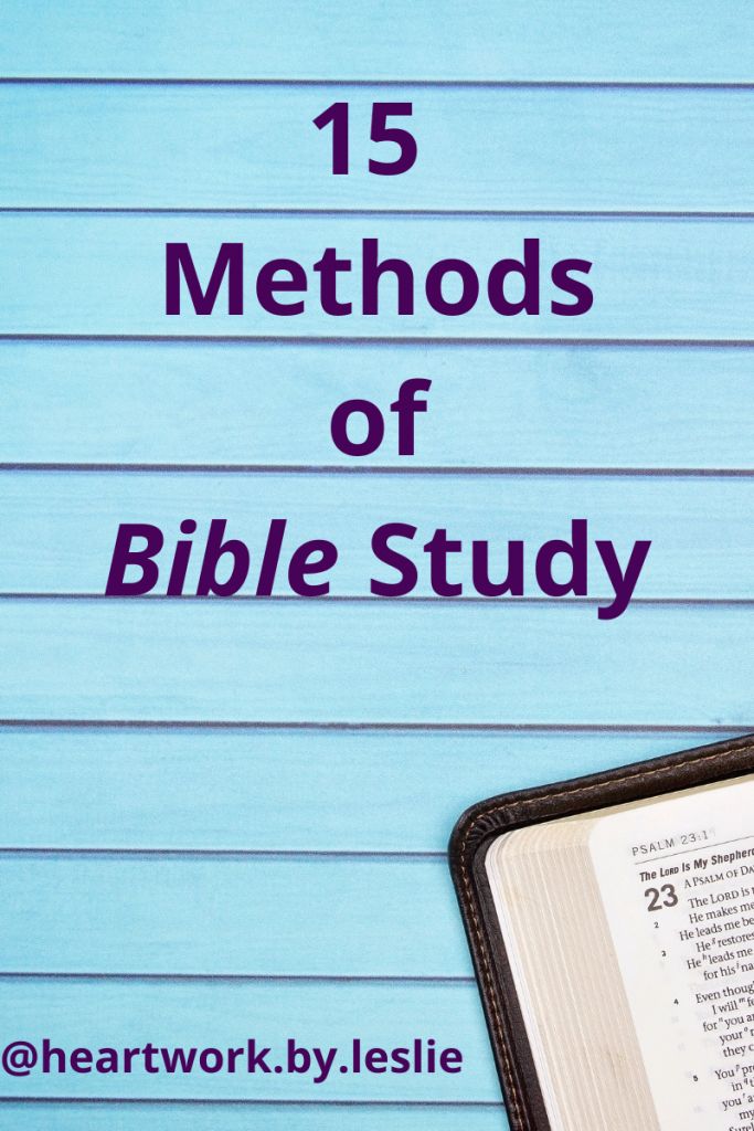 an open book with the title'15 methods of bible study'on top of it