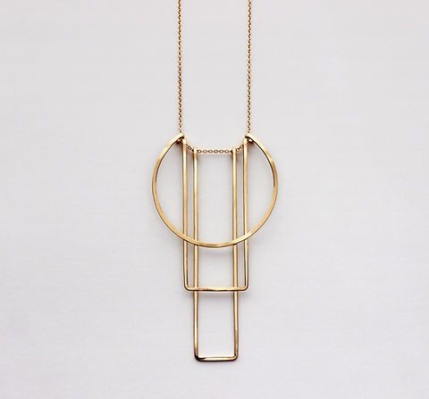 Full Deco Necklace by L.Greenwalt Jewelry, 14K Gold Fill, Hammered Necklace Hammered Metal Jewelry, Gift For Architect, Hammered Necklace, Delicate Gold Necklace, Jewelry Fashion Trends, Geometric Necklace, Recycled Gold, Gold Filled Chain, Metal Jewelry