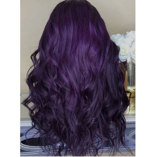 Naturally Curly Hair Updo, Long Natural Curly Hair, Synthetic Curly Hair, Short Natural Curly Hair, Dark Purple Hair, Long Hair Wigs, Colored Curly Hair, Hair Color Purple, Hair Colours