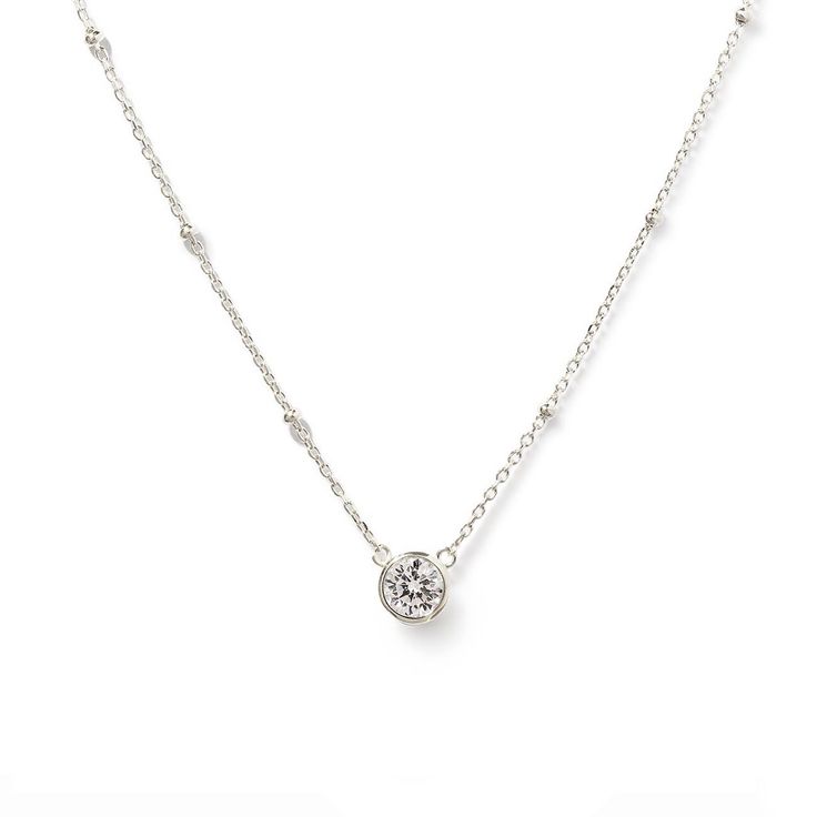 This elegant choker from our signature O Collection is great to pair with other necklaces from this collection. Our patented connectors let you easily link and layer necklaces in any order you desire. Learn more Chain Thickness 1.5mm Cubic Zirconia Diameter: 0.2in (5mm) Adjustable chain: 15-18in (38-45cm) .925 Sterling Silver Spring clasp closure Hypoallergenic, lead and nickel free #040S Everyday Silver Cubic Zirconia Chain Necklace, Silver Cubic Zirconia Chain Necklace, Classic Cable Chain Necklace With Cubic Zirconia, Classic Cubic Zirconia Necklace With Cable Chain, Dainty Cubic Zirconia Cable Chain Necklace, Elegant Silver Choker For Everyday, Elegant Choker With Adjustable Chain And Round Pendant, Classic Silver Diamond Choker Necklace, Elegant Silver Solitaire Necklace With Cable Chain