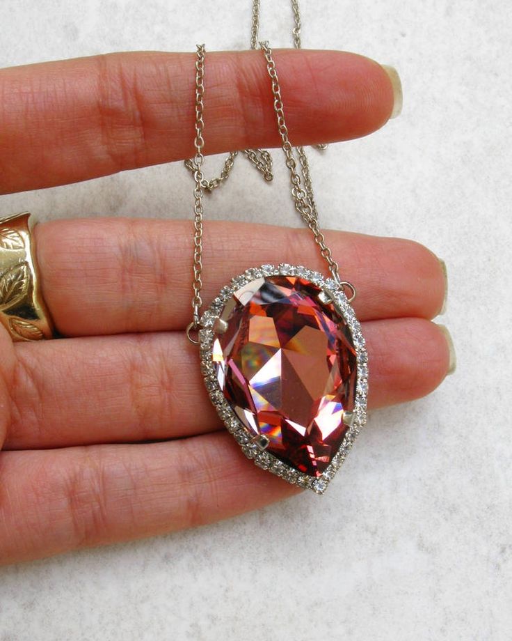 Swarovski® Bridal Pendants Halo Drop Necklace Bridal | Etsy Pink Round Pendant Necklace For Wedding, Pink Teardrop Pendant Necklace For Formal Occasions, Pink Round Pendant Necklaces For Wedding, Pink Round Pendant Necklace For Formal Occasions, Formal Pink Round Pendant Necklace, Oval Large Pendant Jewelry For Wedding, Oval Large Pendant Necklaces For Wedding, Pink Round Pendant Jewelry For Wedding, Pink Round Pendant Jewelry For Formal Occasions