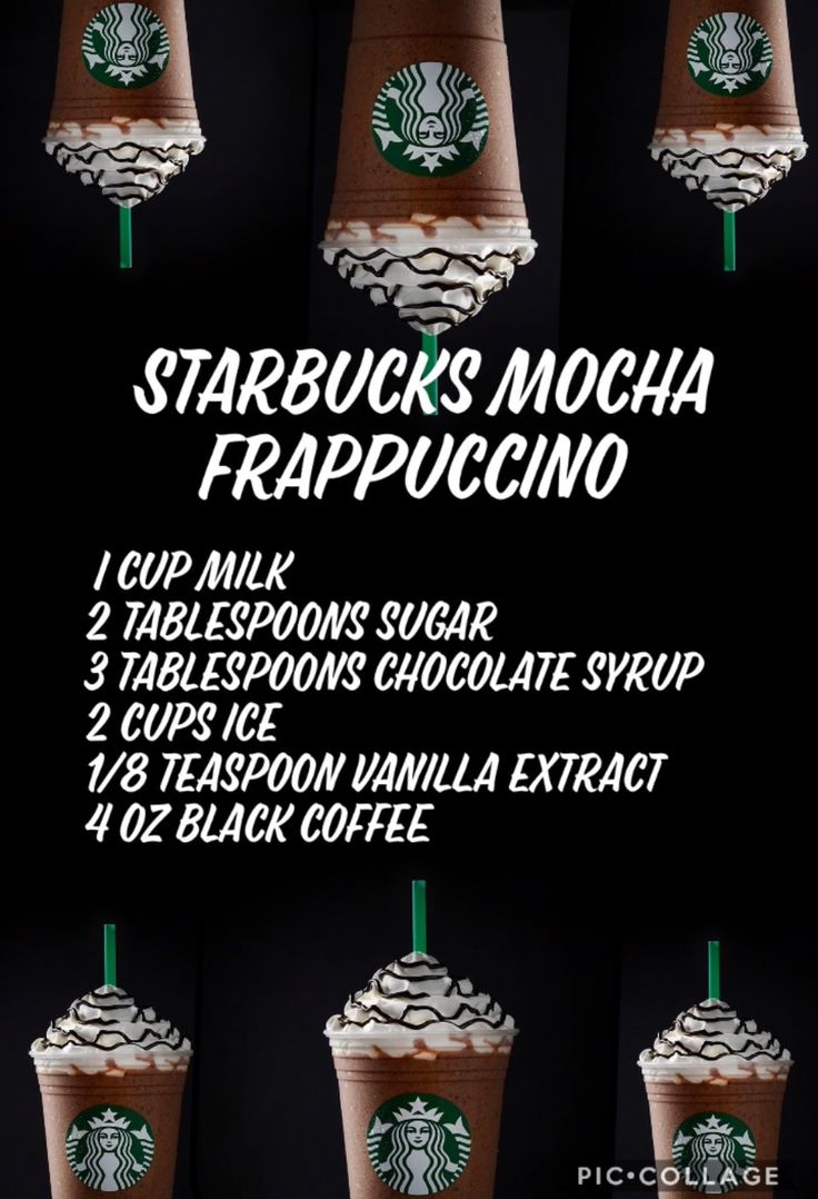 starbucks frappuccino drink recipe with instructions