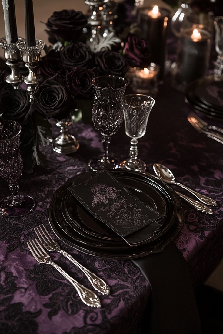 🖤 Embrace a touch of the dramatic with the Gothic Elegance baby shower theme! Decorate with dark roses, candelabras, and lace. 🕯️ Include elegant touches like vintage tea sets and classical music. Let's create a baby shower that's both sophisticated and intriguingly different! 🦇🌹 Gothic Romance Party, Unusual Baby Shower Themes, Black Baby Shower Ideas, Gothic Party Decorations, Gothic Tea Party, Baby Shower Theme Ideas, Dark Roses, Gothic Elegance, Goth Baby