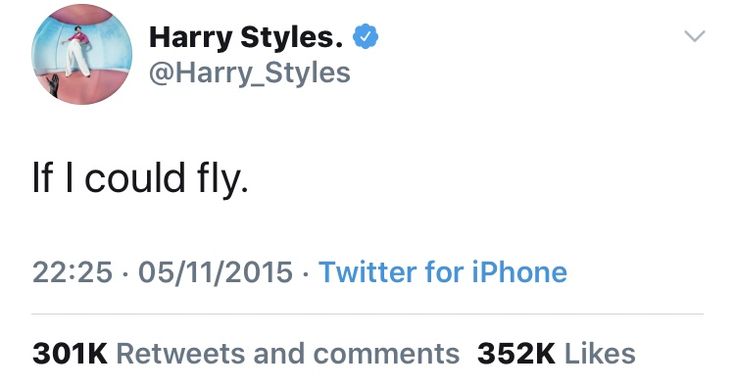 two tweets on twitter with harry styles and if i could fly texting