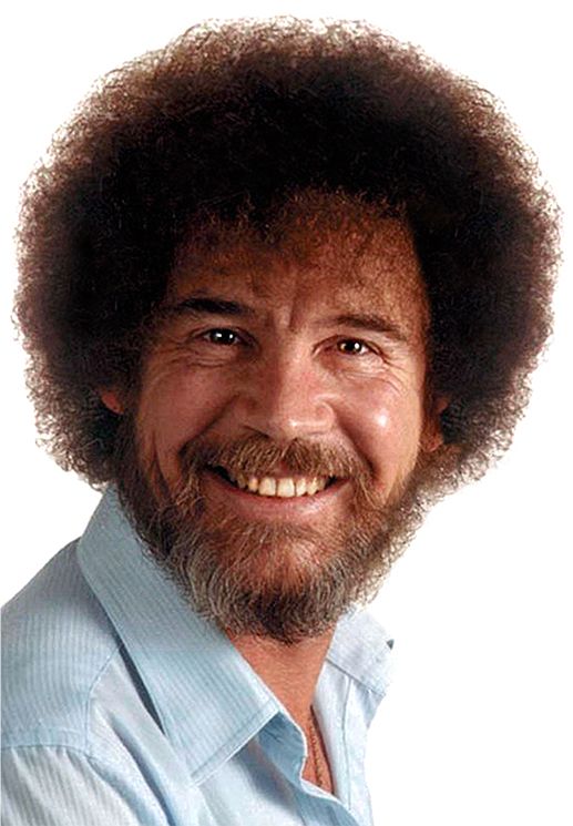 a man with an afro is smiling for the camera