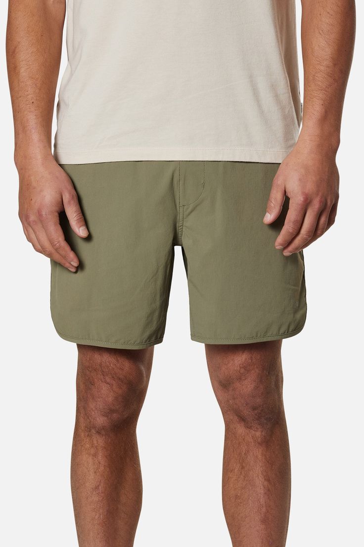 The Rover Short, from our OTG (Out There Gear) collection, is made with moisture-wicking, quick-drying 4-way stretch material. With a breathable mesh brief liner and cell phone pocket, the Rover Short is ideal for a day full of outdoor activities. 92% polyester 8% spandex 4-way stretch micro ripstop Breathable mesh brief liner with cell phone pocket Reflective Script Katin logo Front slash pockets Additional side-zip pocket Back zip pocket Scalloped leg hem DWR water-resistant coating 16" outsea Swim Shorts, Side Zip, Quick Dry, Outdoor Activities, Moisture Wicking, Olive Green, Sweater Shirt, Cell Phone, Water Resistant