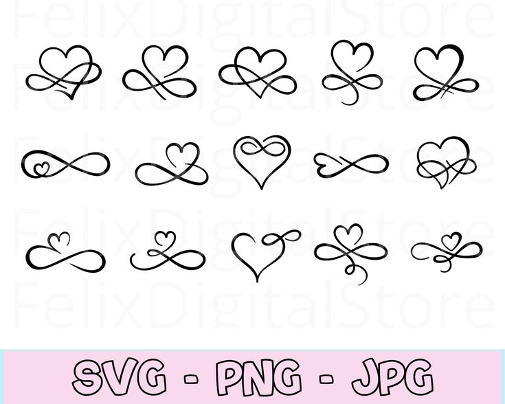 valentine's day hearts svg and png