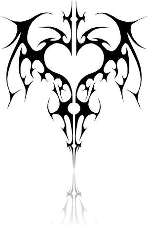 a heart shaped tattoo design on a white background