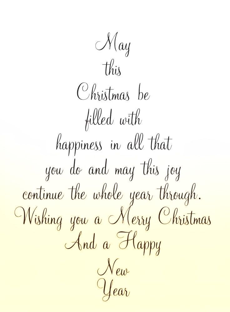 a christmas card with the words merry and a new year written in cursive writing