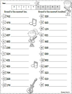 a worksheet with numbers and symbols on it