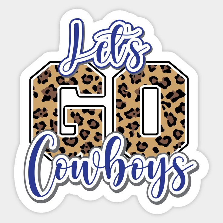 let's go cowboys leopard print with the word, let's go cowboys