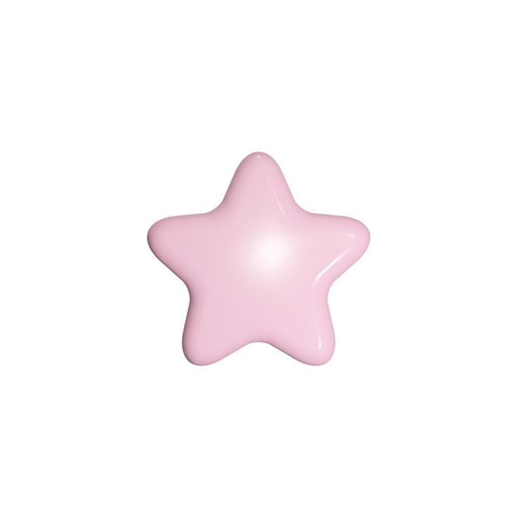 a pink star shaped object on a white background