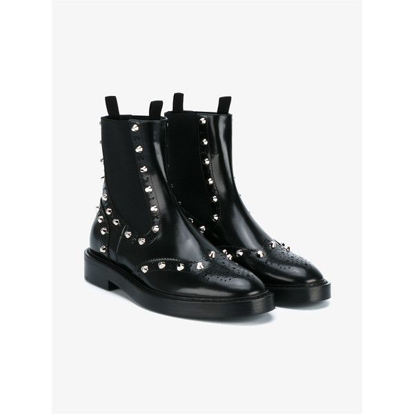 BALENCIAGA Studded Leather Chelsea Boots (£595) via Polyvore featuring shoes, boots, ankle booties, balenciaga booties, real leather boots, studded booties, balenciaga boots and genuine leather boots Black Shoe Boots, Berlin Style, Balenciaga Boots, Real Leather Boots, Genuine Leather Boots, Leather Chelsea Boots, Studded Leather, Shoe Lover, Please Wait