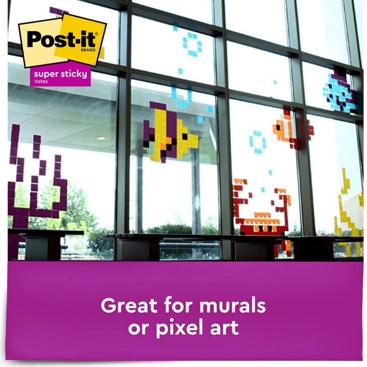 the front cover of post - it's great for murals or pixell art