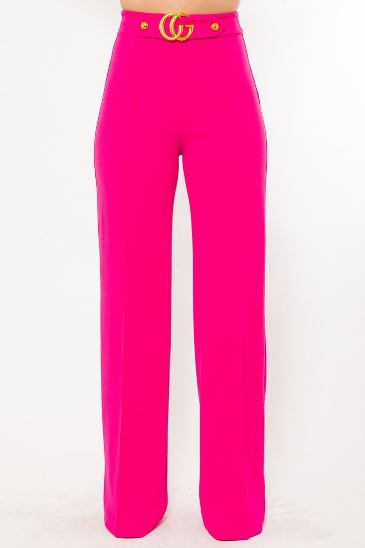 The stunning Gina Oversized CG Buckle High Waist Pants, the perfect addition to your fashion-forward wardrobe. With their eye-catching oversized golden CG buckle and button details, these pants are sure to turn heads and make you feel like a runway model. Crafted from high-quality materials, these pants offer both comfort and style. The high waist design flatters your figure and accentuates your curves, while the oversized fit adds a touch of sophistication to your look. Whether you're heading t Tops Women Fashion, Runway Model, High Fashion Models, High Waist Pants, Pants Large, Clothing Tags, Runway Models, Women's Wardrobe, Waist Pants