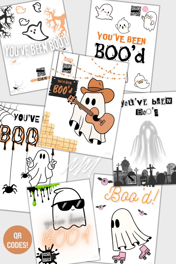 7 different Boo Letters that have QR codes on them. One to match every kid's vibe from cute to scary. Print and start Boo-ing! Booing Neighbors, You Have Been Booed, Boo Your Neighbors, Teepee Sleepover Party, Mommy Daughter Dates, Youve Been Bood, Boo Bags, Teepee Sleepover, Boo Halloween Sign