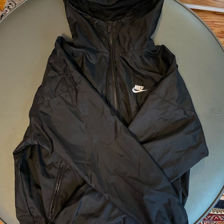 Lack Nike Windbreaker Men’s Size Large Never Worn Great Condition, Fits Like A M/L Need Gone!! Let Me Know Nike Urban Black Outerwear, Nike Black Outerwear For Streetwear, Nike Black Techwear Windbreaker, Nike Black Techwear Outerwear, Casual Black Nike Sport Coat, Casual Black Hooded Sport Coat, Black Nike Windbreaker With Pockets, Nike Black Windbreaker With Pockets, Nike Black Long Sleeve Windbreaker