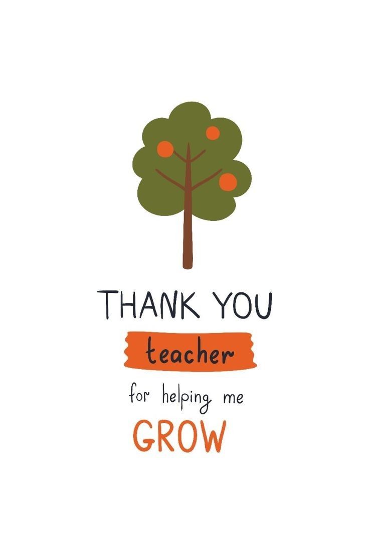 thank you teacher for helping me grow with an apple tree and oranges on it