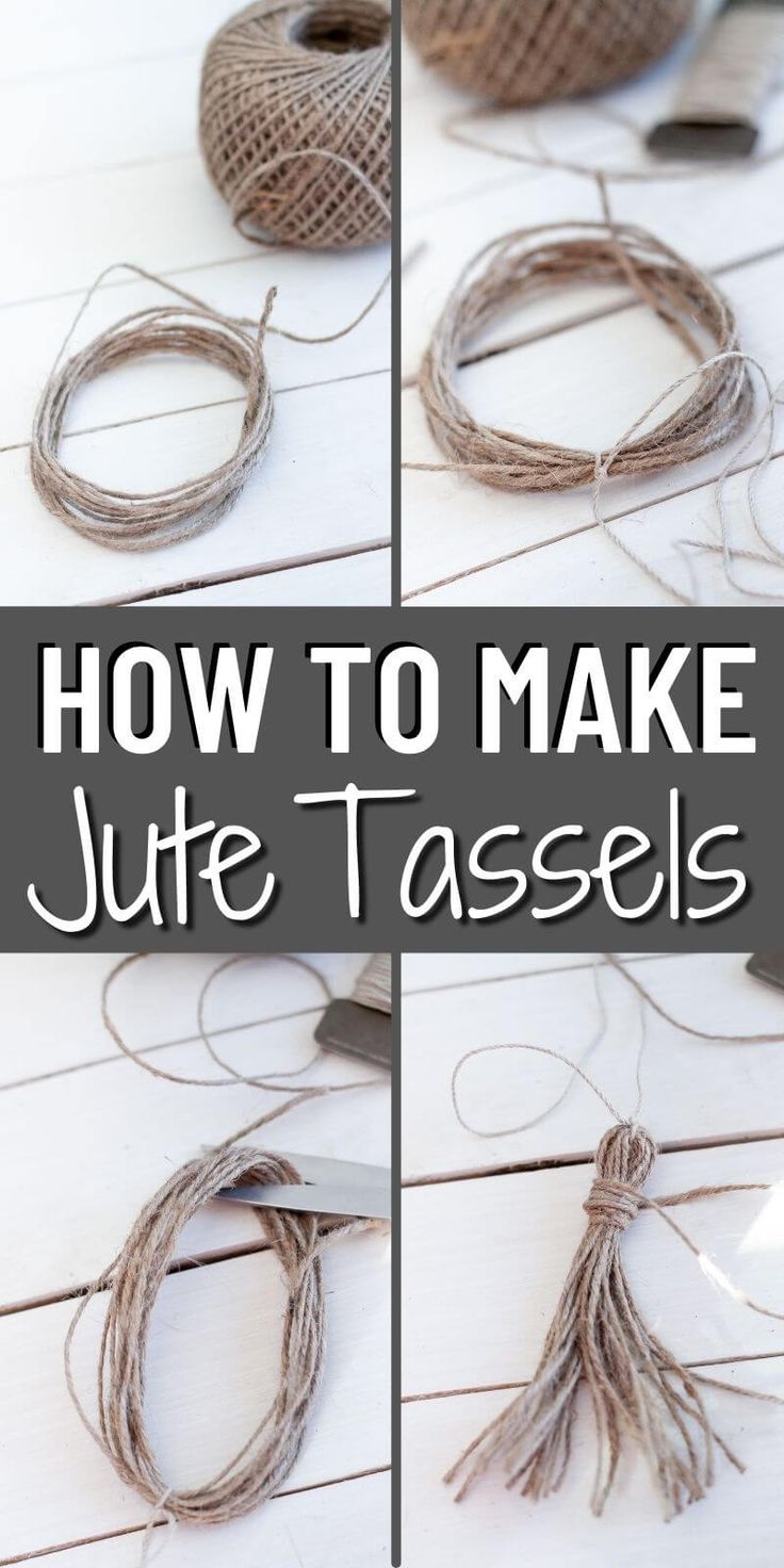 how to make jute tassels with twine on the top and bottom