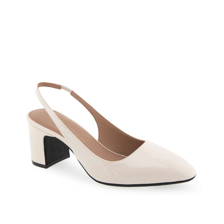 Aerosoles-Mags Pump Looking for a classic pump that can easily blend with any outfit? Go for the Aerosoles Mags pump. A squared-up topline and elegant almond toe give a modern, sleek touch to the slingback pump. Chic Square Toe Court Shoes With Medium Width, Classic Cream Slingback Pumps For Work, Chic Square Toe Medium Width Court Shoes, Chic Medium Width Square Toe Court Shoes, Cream High Heel Block Heels For Work, Chic Cream Block Heels With Square Toe, Cream Square Toe Heels For Evening, Chic Cream Pointed Toe Block Heels, Elegant Cream Slingback Pumps