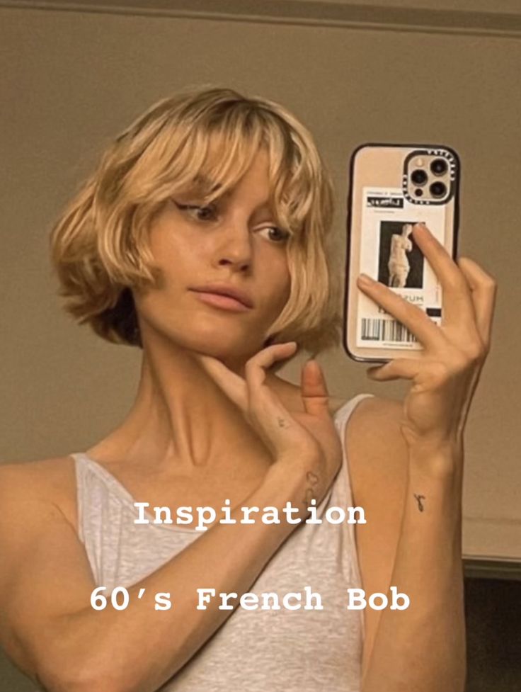 Wavy French Bob, Blonde French Bob, Blonde Bob With Fringe, Grown Out Blonde Hair, Dark Blonde Bobs, French Haircut, Blonde Bob With Bangs, Short Blonde Bobs, Blonde Bangs