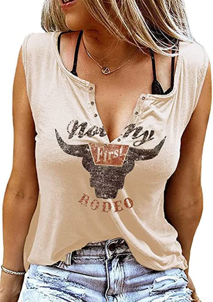 PRICES MAY VARY. 💖【Material】: Made by cotton blend, soft to touch, comfy and breathable to wear. High stretch fabric, suitable for any body types. Nice cute shirts, cool and fresh summer vacation style. 💖【Feature】: Cowboy Tank Tops for Women, Funny Western Graphic Tees, Summer Sleeveless Shirt Tops, Cute Wallen Printed Loose Fit Casual Tank Shirts, Cowgirls Sleeveless T-Shirt for Women, Rodeo Road Tank Tops, Gift Shirt for Country Girl. 💖【Easy to Match】: This cute graphic printed t shirt will Rodeo Shirts, Country Music Shirts, Country Shirts, Vest Fashion, Plus Size Kleidung, Casual Tank Tops, Short En Jean, Print Tank, Printed Tank Tops