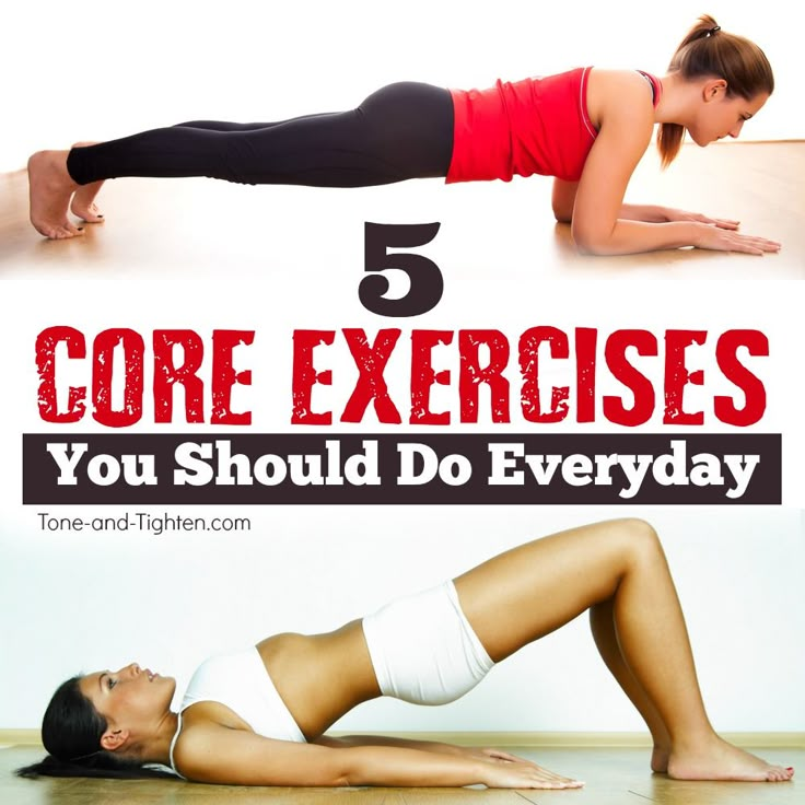 a woman doing exercises on the floor with text overlay that reads, 5 core exercises you should do every day