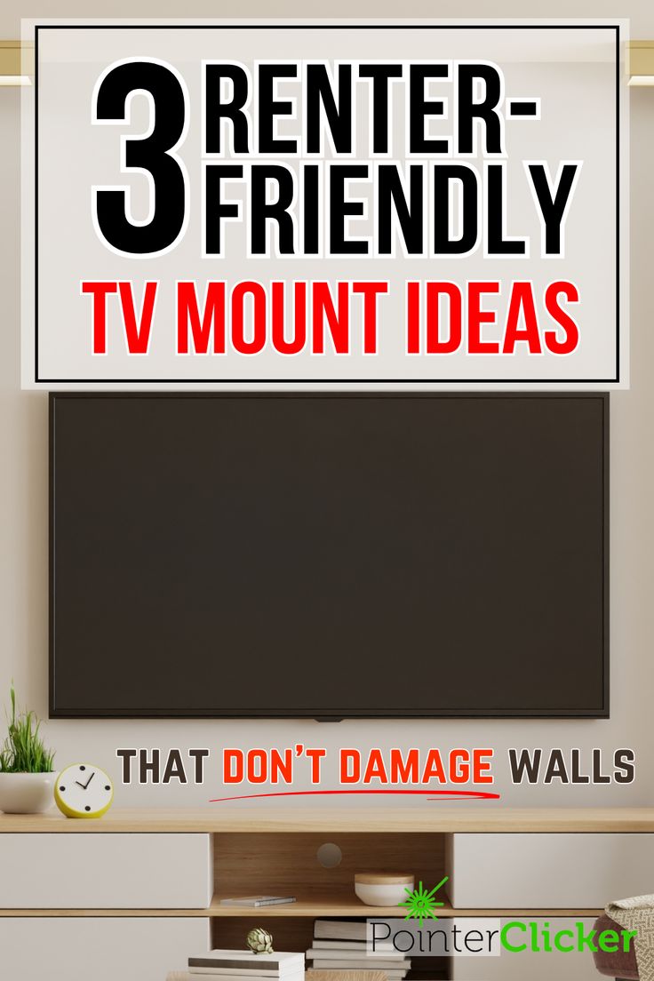 Transform your apartment or dorm room into a stylish home theater with these 3 renter-friendly TV mount ideas! Discover the ultimate apartment-friendly TV wall mount that won't damage your walls. Learn how to easily mount your TV in any space without leaving a trace. Explore creative wall mount TV ideas for living rooms and bedrooms in your cozy apartment. Explore our guide on how to mount a smart TV in an apartment or dorm room without any damage. #TVMount #TVtips #SmartTV #HomeTheater Tv Wall Mount Ideas Apartment, Hang A Tv On The Wall, Non Mounted Tv Decor, Rental Tv Mount, Mounting Tv Ideas, How To Hide Tv Cords Mounted Tv Rental, Diy Wall Tv Mount, How To Hang A Tv Without A Mount, Hanging A Tv On The Wall Ideas