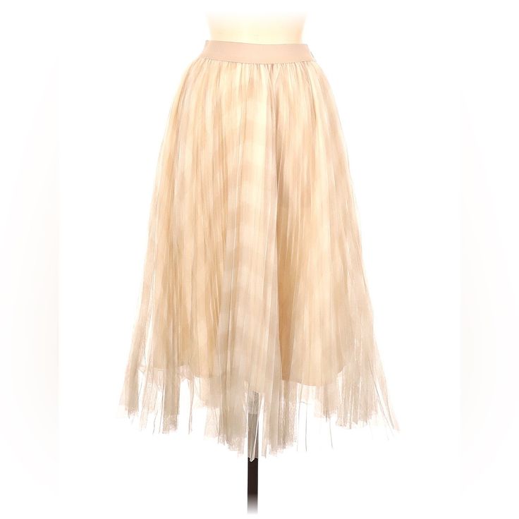 Nwot Daxi Retro Styling Tulle Skirt, Size M, In Excellent Condition, Nice Hello Color, Measurement: Waist 27”( Stretchable), Length 37.75”. 15% Off On Three Or More Listings, Message Me First. Beige Party Skirt For Spring, Spring Party Beige Skirt, Elegant Pleated Skirt Petticoat For Summer, Spring Party Beige Maxi Skirt, Spring Pleated Tulle Bottoms, Beige Tulle Maxi Skirt For Party, Elegant Summer Petticoat With Pleated Skirt, Elegant Pleated Petticoat For Summer, Spring Evening Cream Skirt