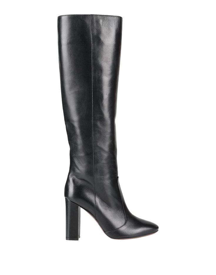 Luxury Leather Knee-high Boots For Business, Designer Leather Boots With Sculpted Heel, Designer Leather Heeled Boots With Sculpted Heel, Calf Leather Heeled Boots For Evening, Luxury Calf Leather Knee-high Boots With Square Toe, Luxury Leather Knee-high Heeled Boots, Classic Leather Knee-high Boots With Sculpted Heel, Luxury Heeled Boots With Patent Leather, Calf Leather Knee-high Boots With High Heel