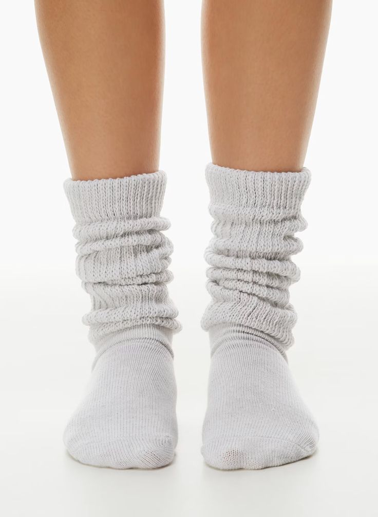 SCRUNCH CREW SOCK | Aritzia Sweater Socks, Slouch Socks, Grey Socks, Fluffy Socks, Crew Sock, Winter Socks, Swag Shoes, Cute Socks, Wool Socks