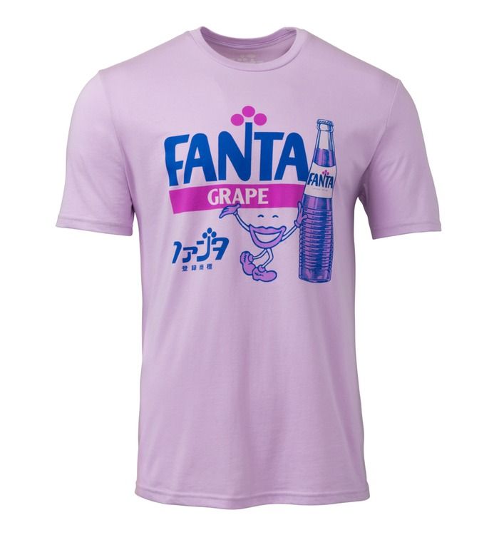 Fanta Grape Stripe Unisex Tee | Coca-Cola Store Fun Fan Merchandise Short Sleeve T-shirt, Fun Short Sleeve T-shirt For Fan Merchandise, Purple Short Sleeve T-shirt For Fans, Purple Graphic Tee With Funny Print, Fun Short Sleeve Shirt For Fan Merchandise, Fun Short Sleeve Shirt For Fans, Casual Purple T-shirt For Fan Merchandise, Graphic Tee T-shirt For Fan Merchandise, Fun Purple Short Sleeve T-shirt