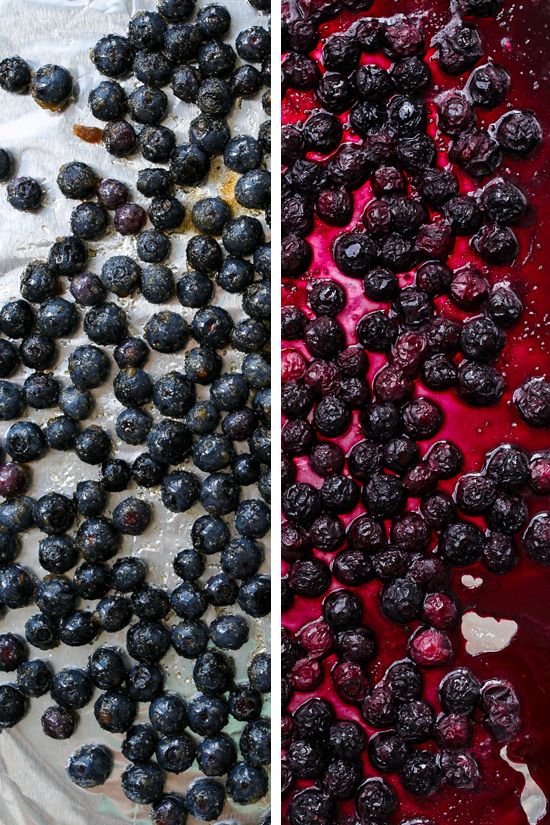 blueberries are being cooked in a pan and ready to be mixed with other ingredients