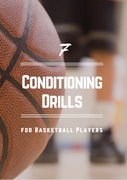 a close up of a basketball with the words conditioning drills for basketball players on it