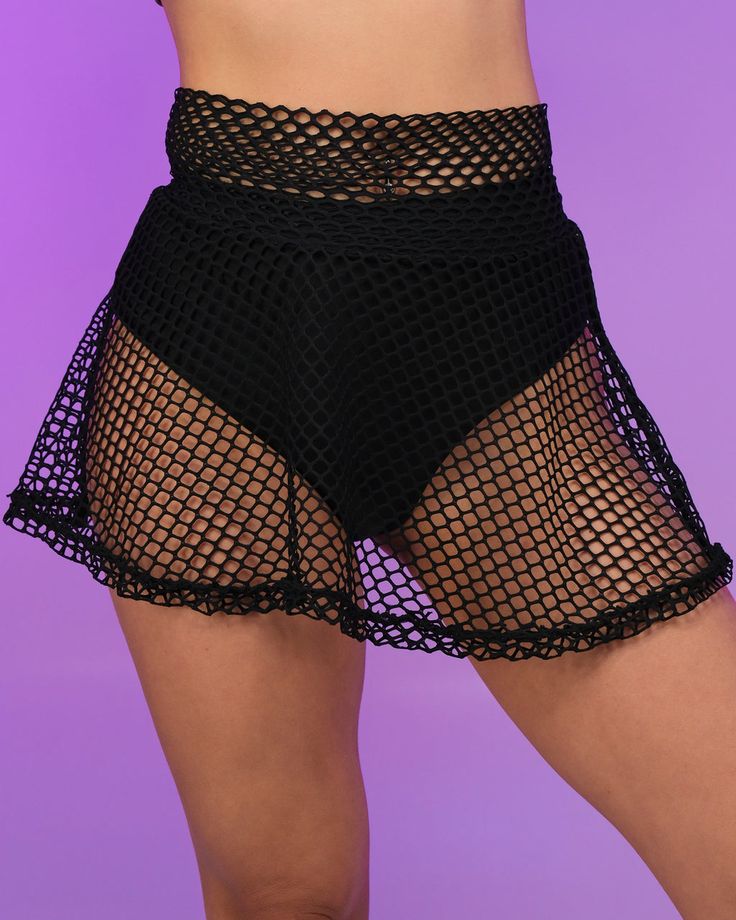 Black Fishnet Skater Skirt Black Mesh Mini Skirt For Night Out, Black Mesh Mini Skirt For Party, Mesh Mini Skirt For Spring, Fitted Mesh Mini Length Bottoms, Fitted Mesh Mini Skirt For Summer, Black Mesh Fitted Mini Skirt, Mesh Mini Skirt For Night Out, Mesh Party Skirt, Fitted Mesh Mini Skirt For Night Out